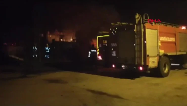 Karabük’te dorse tamir dükkanında yangın çıktı