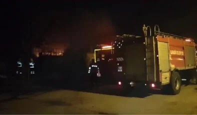 Karabük’te dorse tamir dükkanında yangın çıktı