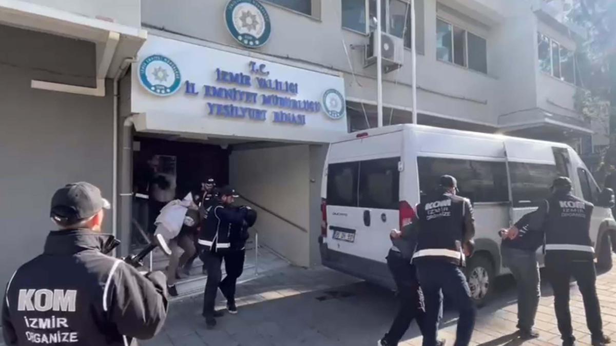İzmir’deki suç örgütü operasyonunda 5 şüpheli tutuklandı