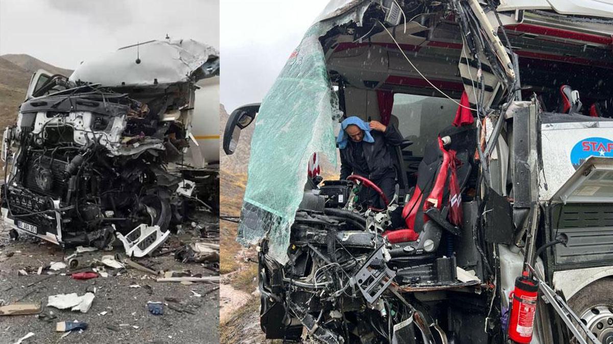 Son Dakika Haberi: Hakkari’de otobüs ile tanker çarpıştı: 1 ölü, 9 yaralı